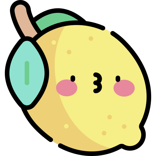 Lemon food and restaurant food vegan icon