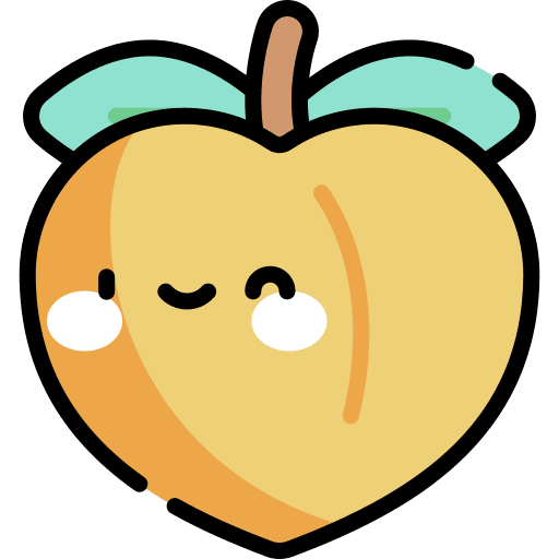 Peach fruit animals nutrition icon