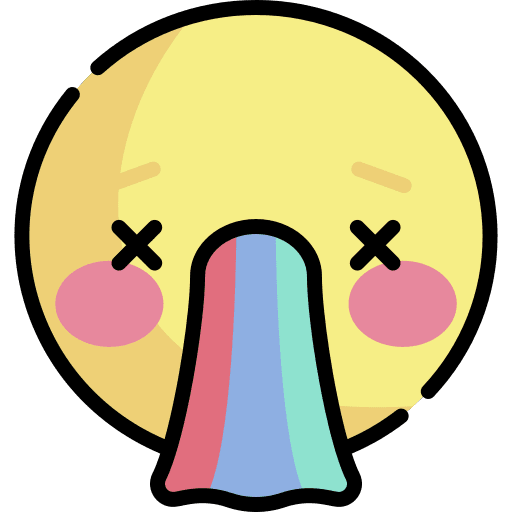 Sick sick feelings emoticons icon