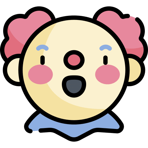Clown character birthday and party avatar icon