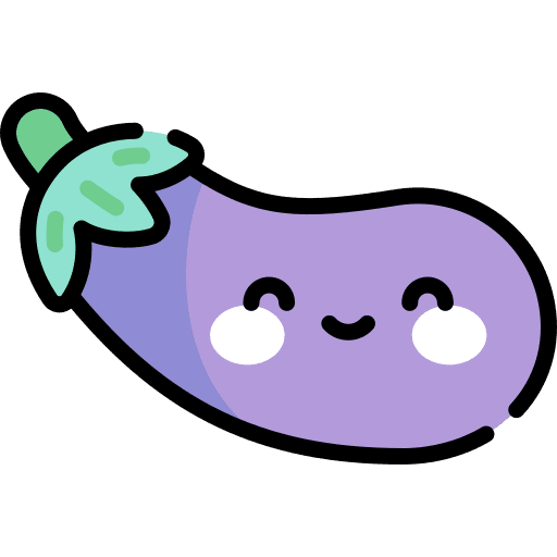 Eggplant food and restaurant healthy food nutrition icon