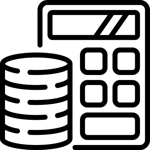 Calculator accountant account dollar icon