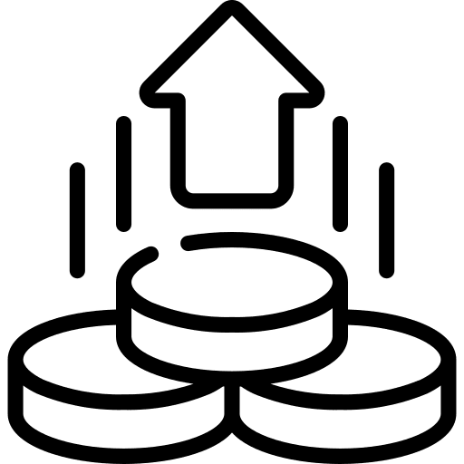 Cash commerce and shopping profit economy icon