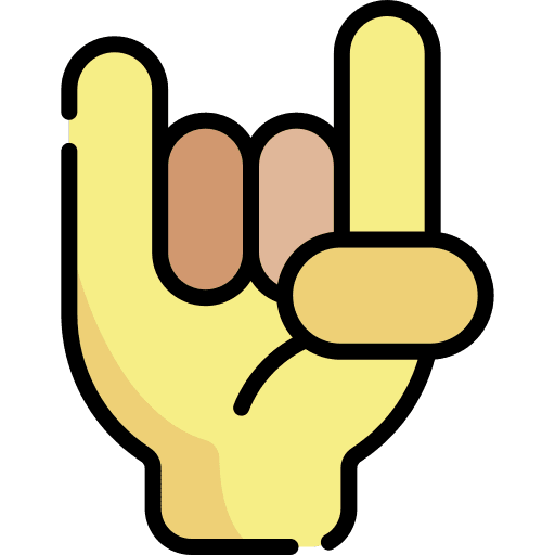 Rock rock hand gesture hands and gestures icon