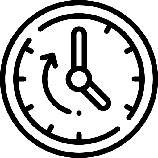 Clock time clockwise interface icon