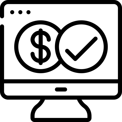 Money cash tick business and finance icon