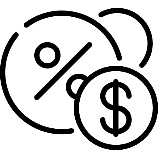 Percentage money finance portfolio icon