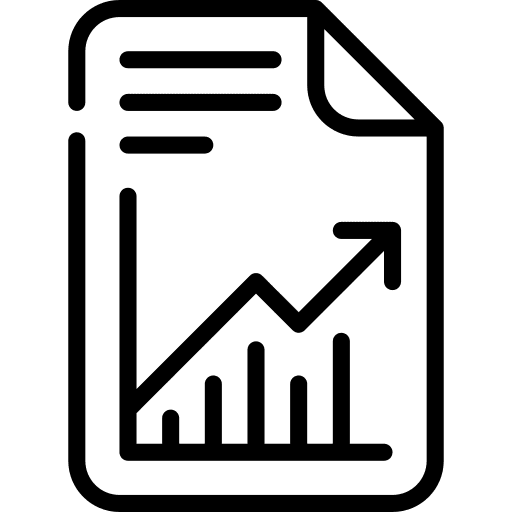 Chart analytics chart files and folders icon