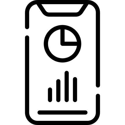 Chart stats smartphone cellphone icon