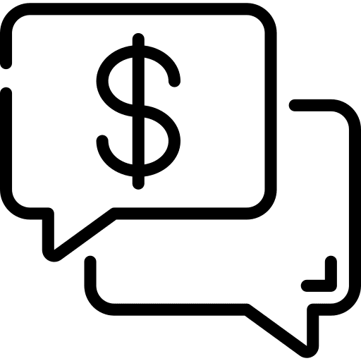 Chat message finances business and finance icon
