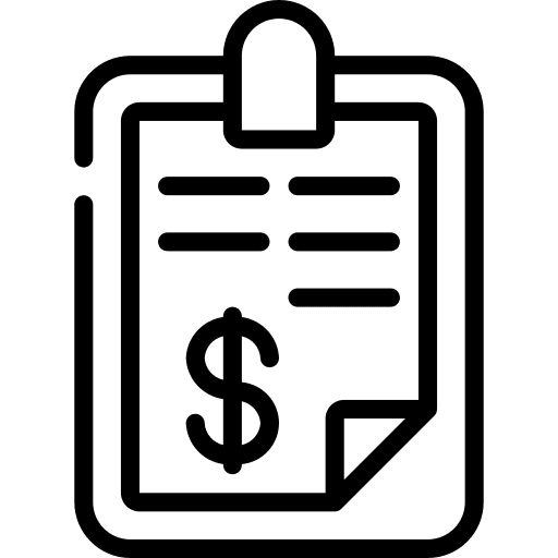 Clipboard commerce and shopping shopping money icon