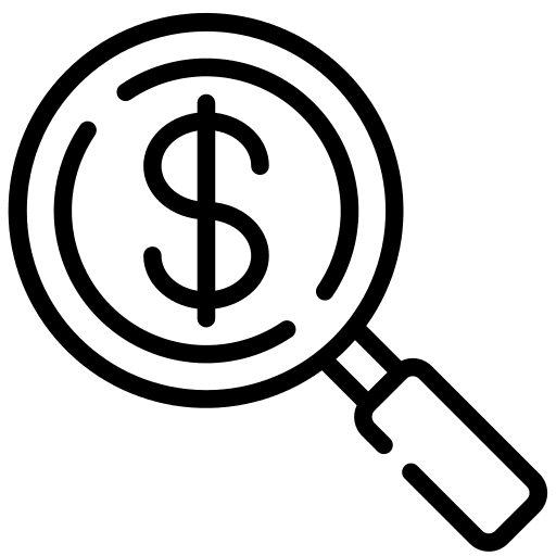 Search money credit search icon