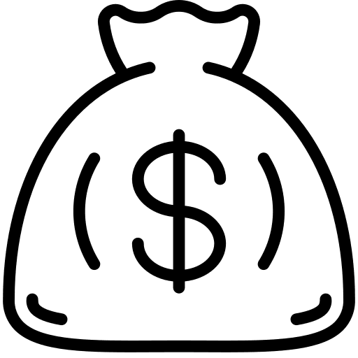 Bag money currency bag icon