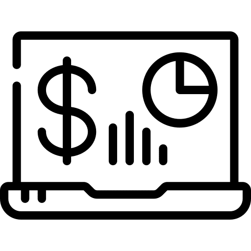 Chart business and finance cash chart icon