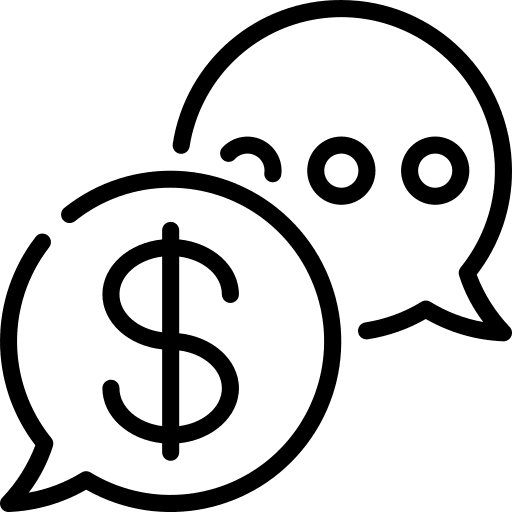 Chat chat communications coin icon