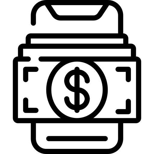 Mobile payment currency mobile payment coin icon