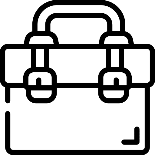 Portfolio businessman suitcase business and finance icon