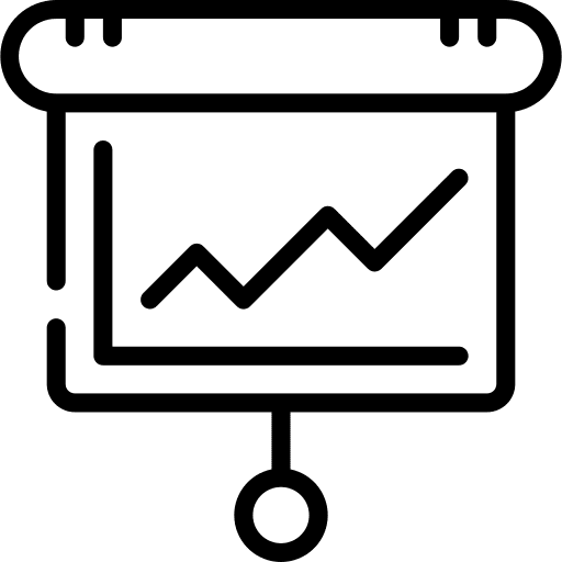 Presentation flow chart plan business icon