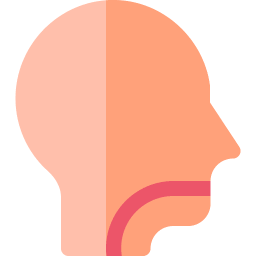 Throat mouth ent medical icon