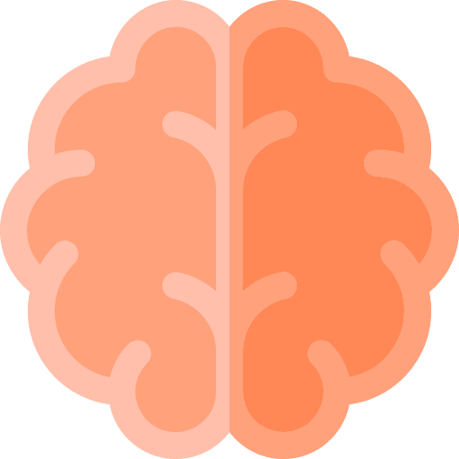 Human brain body part healthcare and medical human brain icon