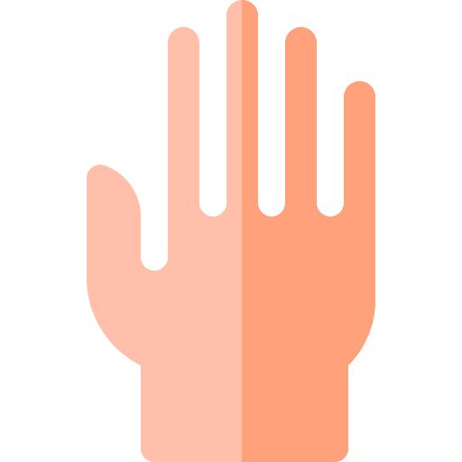 Hand fingers healthcare and medical parts icon