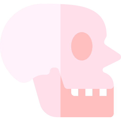 Skull body part skeleton health clinic icon