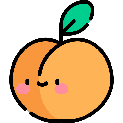 Apricot apricot vegan organic icon