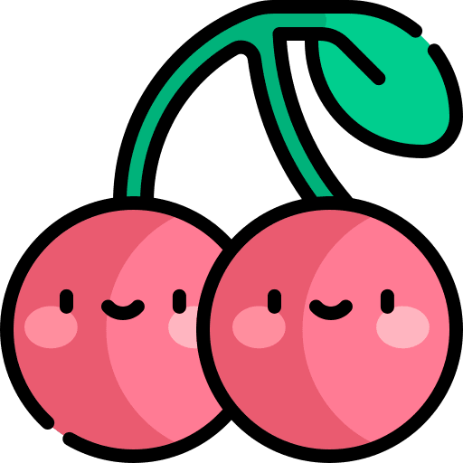 Cherries food and restaurant vegetarian fruit icon