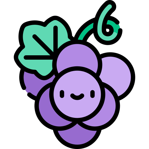 Grapes diet grapes healthy food icon