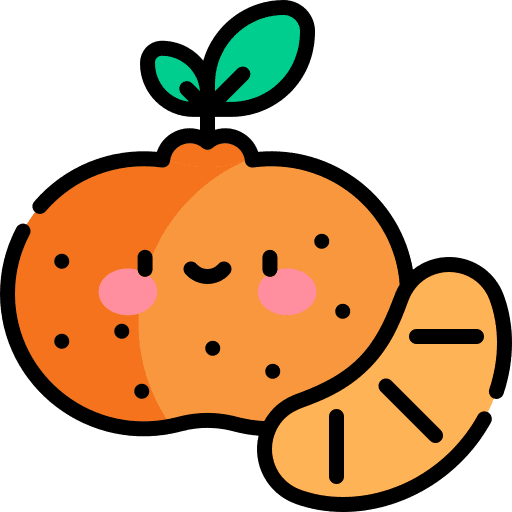 Tangerine diet vegetarian healthy food icon