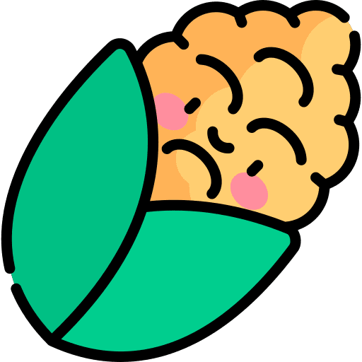 Corn food and restaurant food organic icon