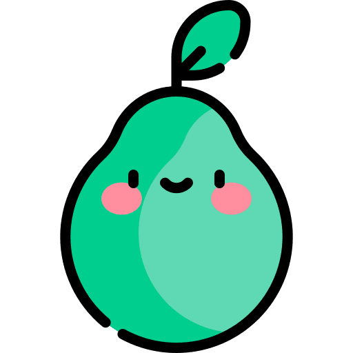 Pear food and restaurant pear vegan icon