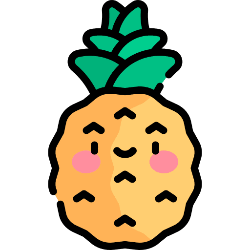 Pineapple vegetarian fruit food icon