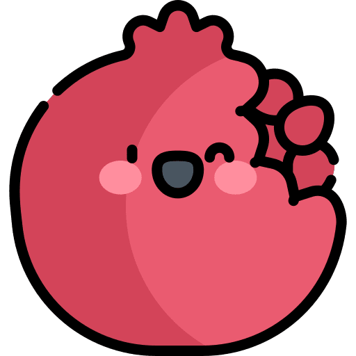 Pomegranate organic diet food and restaurant icon