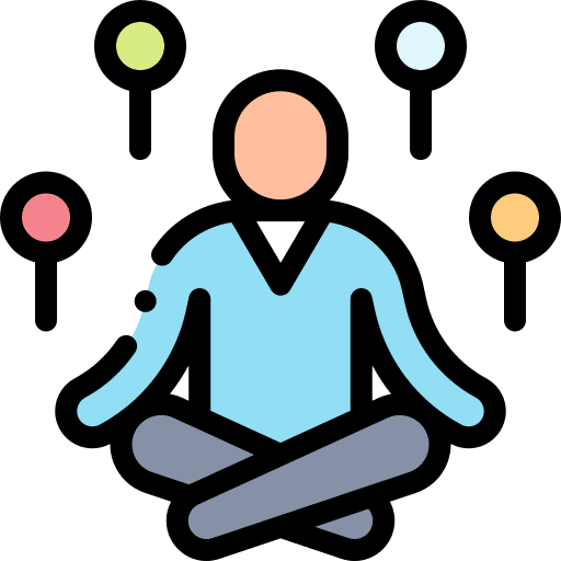 Calm calm yoga meditation icon
