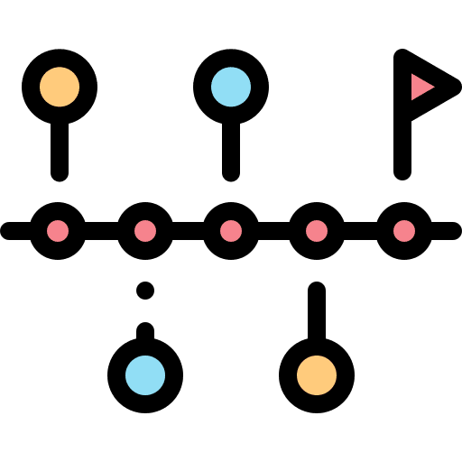 Experience milestones experience time and date icon