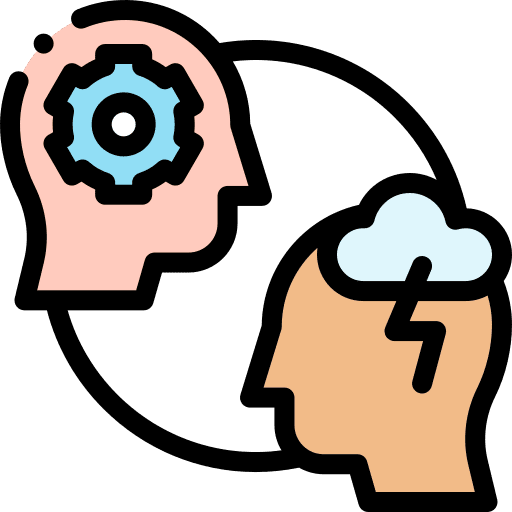 Interpersonal gear skills cogwheel icon