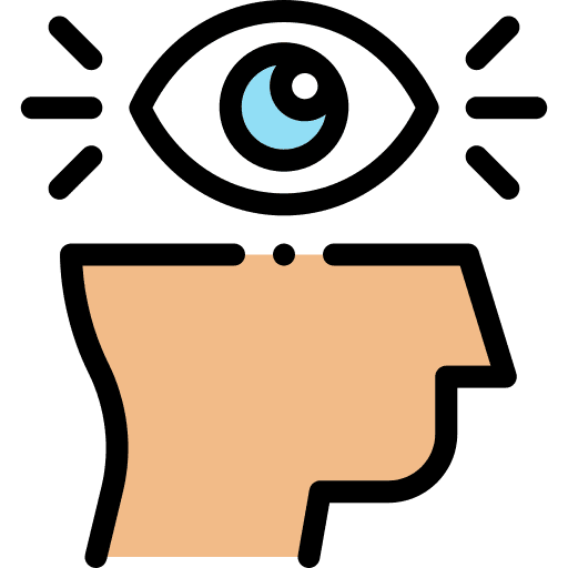 Visualization head visualization optical icon