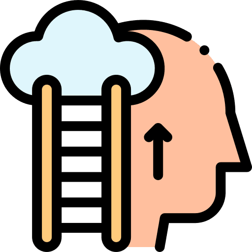 Ambition stair head business and finance icon