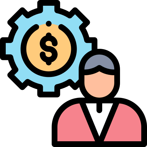 Management management business and finance dollar icon