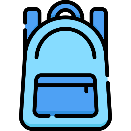 Backpack travel backpack education icon