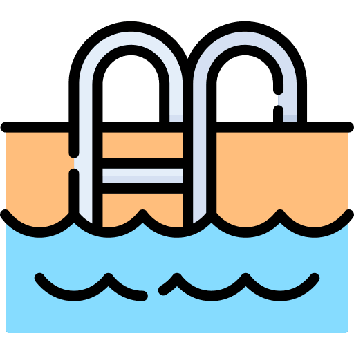 Swimming pool swimming ladder holidays icon