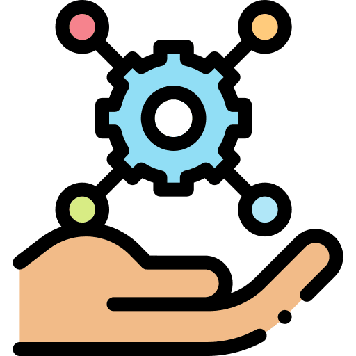 Teamwork arms gear teamwork icon