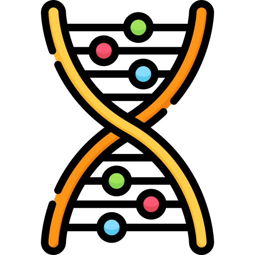 Biology healthcare and medical deoxyribonucleic acid dna structure icon
