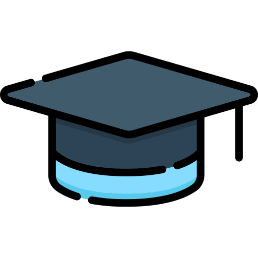 Mortarboard cap graduate mortarboard icon