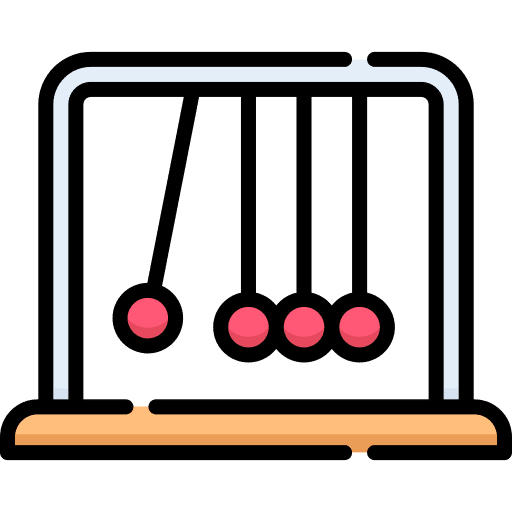 Newtons cradle physics education chemistry icon
