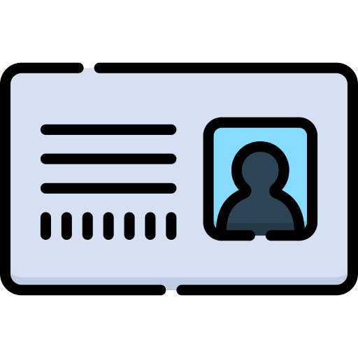 Student card identity id card icon