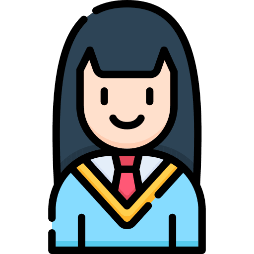 Student education person woman icon