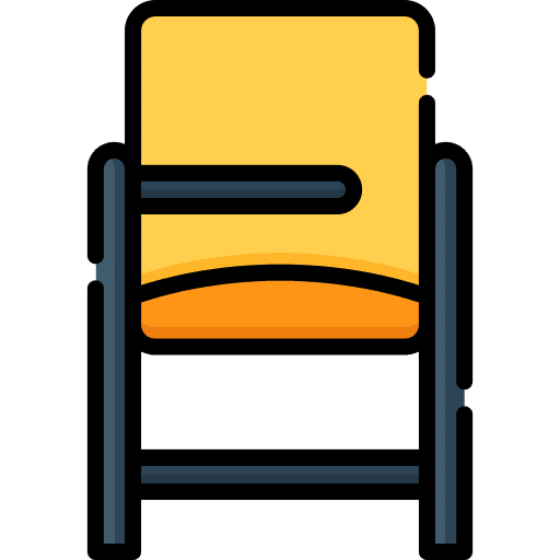 Lecture furniture and household books desk chair icon
