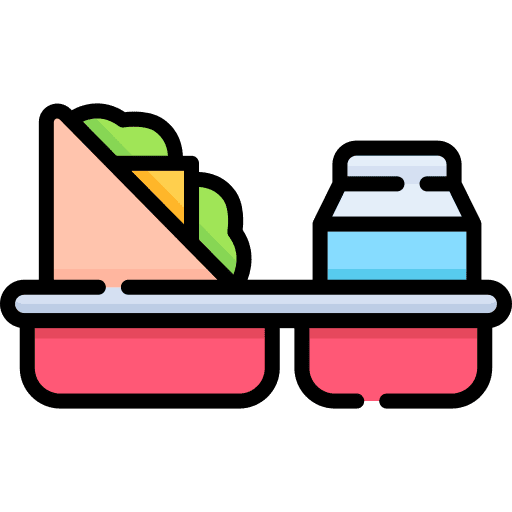 Lunch box lunch food and restaurant lunch box icon